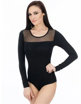 בגד גוף כותנה 4070, צבע: שחור,  מידה: L-XL