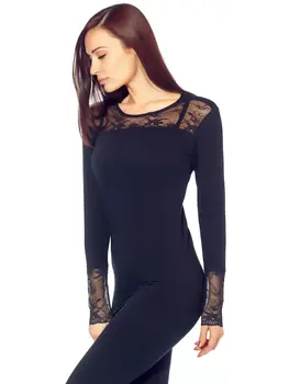 חולצה כותנה עם שרוול ארוך