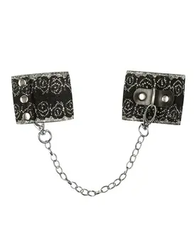 אזיקים סקסיים עם תחרה כסופה