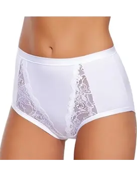 תחתון כותנה גזרה גבוהה דגם 535, צבע: לבן,  מידה: 2XL