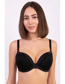 חזיית פוש-אפ ריפוד 124291, צבע: שחור,  מידה: 70B