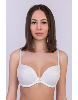 חזיית פוש-אפ ריפוד 124291, צבע: שנהב,  מידה: 80C