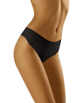 תחתון חוטיני ללא תפר דגם ELCANTA, צבע: שחור,  מידה: S-2