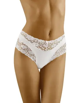 תחתון מיקרופייבר תחרה דגם MAJA, צבע: לבן,  מידה: S