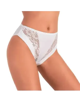 תחתון כותנה גזרה גבוהה דגם 788, צבע: לבן,  מידה: 2XL