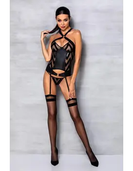 בגד גוף סקסי HIMA, צבע: שחור,  מידה: L-XL