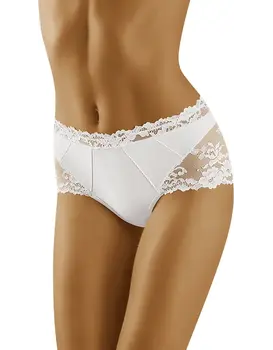 תחתון בוקסר תחרה פרחוני LUXA, צבע: לבן,  מידה: S-2