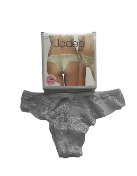 תחתון ברזילאי תחרה 1628C, צבע: אפור,  מידה: M-3