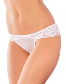 תחתון חוטיני 1515, צבע: לבן/ורוד,  מידה: M-3