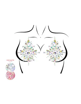 מדבקות סקסיות לפטמות עם קריסטלים 012, צבע אביזרים: MIX,  מידה: ONE SIZE