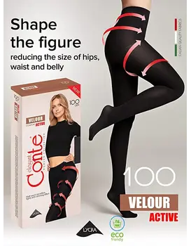 גרביון מט דגםCONTE  VELOUR 100