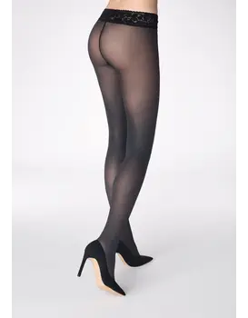 גרביונים עם חגורת תחרה EROTIC VITA BASSA 50 DEN, צבע: שחור מלאנז,  מידה: S-2