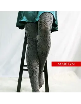 גרביונים מדוגמים פרינט נחש 60 דנייר INTENSE E19, צבע: חום בהיר,  מידה: XS-S