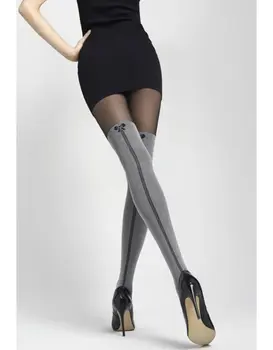 גרביונים מדוגמים עם גרבי חיקוי ZAZU J05