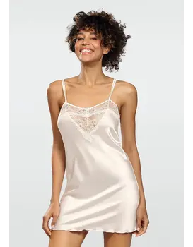 כותונת סאטן CARLA, צבע: שמנת,  מידה: S