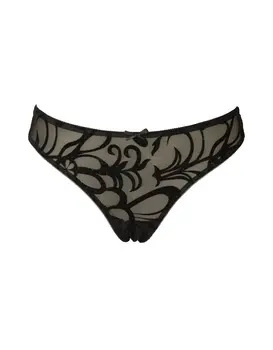 תחתון ברזילאי עם לורקס 6166, צבע: שחור,  מידה: S-2