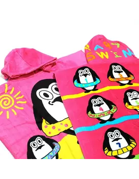 מגבת פונצ'ו עם כובע 100% כותנה