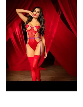 בגד גוף סקסי אדום 8728, צבע: אדום,  מידה: S-M