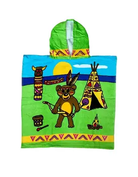 מגבת פונצ'ו עם כובע