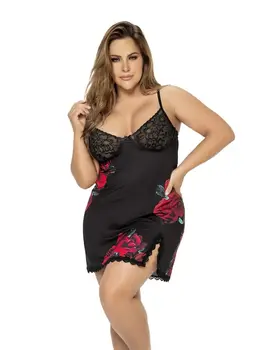 סט בייבי דול סאטן בשילוב תחרה 7438X