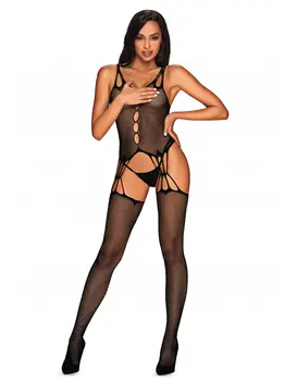 גרביון גוף רשת G321, צבע: שחור,  מידה: XL-2XL