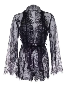 חלוק תחרה סקסי ושקוף כולל בגד גוף  LEG AVENUE 86112