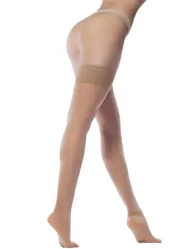 ירכונים  עם פס מאחורה וסיליקון 20 דנייר CHIC CALZE, צבע: בזי,  מידה: XS-S
