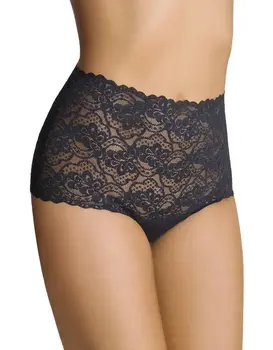 תחתון  מקסי כותנה עם תחרה ENRICA, צבע: שחור,  מידה: M