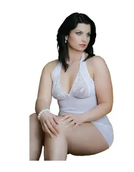 כותנות ותחתון חוטיני תואם 1017 MARILYN, צבע: לבן,  מידה: S-M