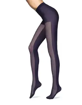 גרביונים מדוגמים 60 דנייר ALLIANCE, צבע: כחול כהה,  מידה: S