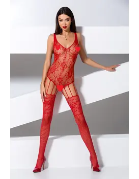 גרביון גוף סקסי דגם BS074, צבע: אדום,  מידה: S-L (ONE SIZE)