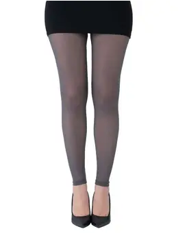 גרביון טייץ דק ללא רגל, צבע: אפור בהיר,  מידה: L-XL