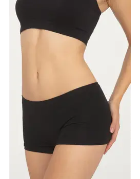 תחתון בוקסר ללא תפר SHORT VIKI, צבע: שחור,  מידה: S
