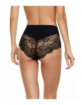 תחתוני כותנה ללא תפר גזרה גבוהה 8016, צבע: שחור,  מידה: M-3