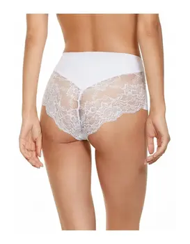 תחתוני כותנה ללא תפר גזרה גבוהה 8016, צבע: לבן,  מידה: M-3