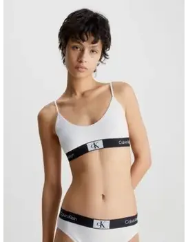 חזיית כותנה | גוזיית קלווין קליין |  QF7216, צבע: לבן,  מידה: XS