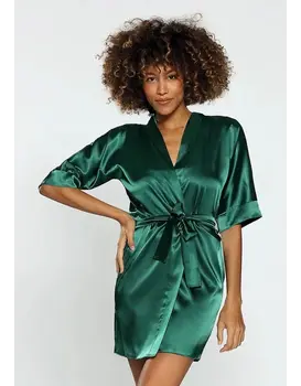 חלוק סאטן Dkaren Podomka 90, צבע: ירוק,  מידה: L