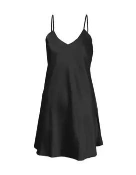 כותונת סאטן HALKA KAREN, צבע: שחור,  מידה: M