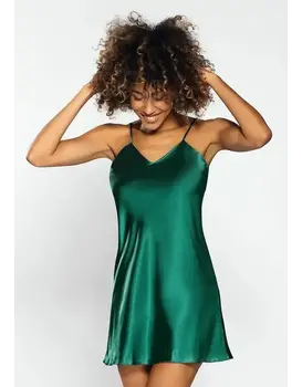 כותונת סאטן HALKA KAREN, צבע: ירוק,  מידה: S