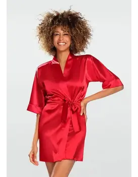 חלוק סאטן Dkaren Podomka 90, צבע: אדום,  מידה: S