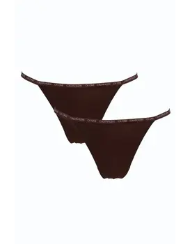 זוג תחתוני חוטיני קלווין קליין QD3807E, צבע: חום,  מידה: XS