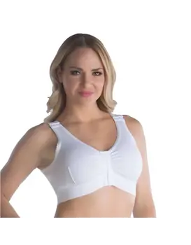 חזייה לאחר ניתוח | הגדלת חזה | הקטנת חזה | בד כותנה  CB02, צבע: לבן,  מידה: S