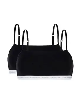 זוג גוזיות כותנה קלווין קליין QF6040E, צבע: שחור,  מידה: XS