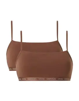 זוג גוזיות כותנה קלווין קליין QF6040E, צבע: חום,  מידה: XS