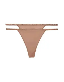 זוג תחתוני חוטיני קלווין קליין QD3807E, צבע: בזי,  מידה: XS