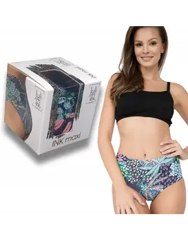 תחתון גבוה ללא תפר עם פרינט FIGI INK MAX, צבע: פרינט,  מידה: S