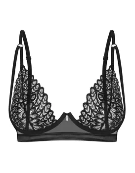 חזיה סקסית עם עצם וקאפ רך DONARELLA, צבע: שחור,  מידה: XS-S