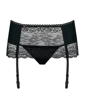 חגורת ביריות וחוטיני לירכונים OBSESSIVE MIAMOR CROTCHLESS GARTER BELT 