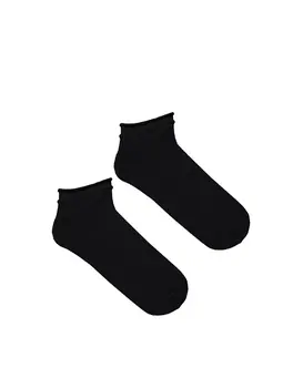 גרבי כותנה לנשים ללא תפר וללא גומי  NO STRESS 948, צבע: שחור,  מידה: 36-40