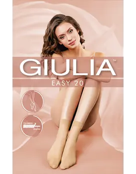 2 זוגות גרבי קרסול 20 דנייר EASY 20, צבע: CARAMEL,  מידה: ONE SIZE